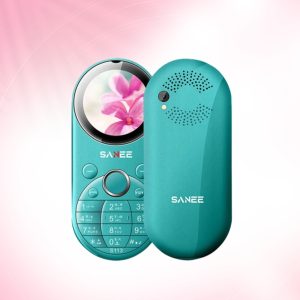 sanee s113 dual sim stylish button phone (blue)
