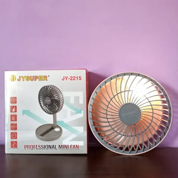 jy 2215 jysuper professional rechargeable fan with led light