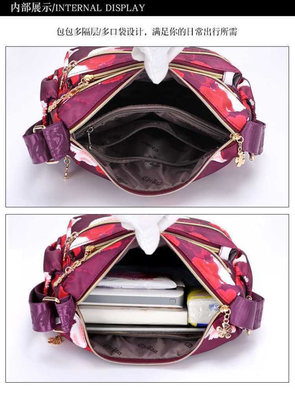 korean sports travel shoulder bag (light maroon)
