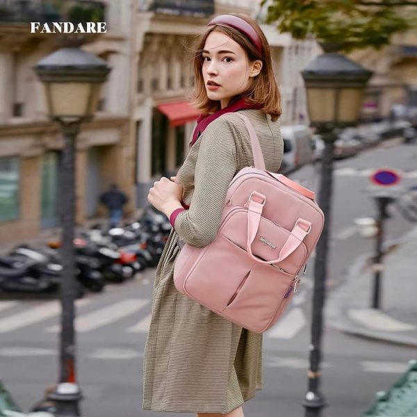 new leisure nylon ladies china bagpack (pink)