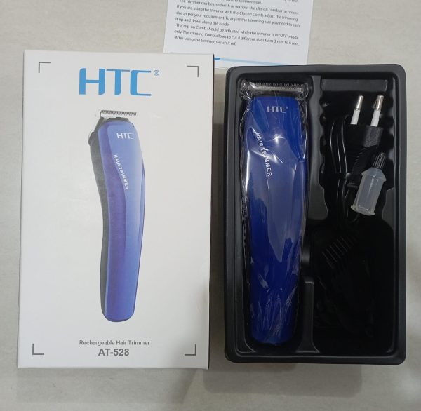 htc at 528 beard trimmer and hair clipper for men blue