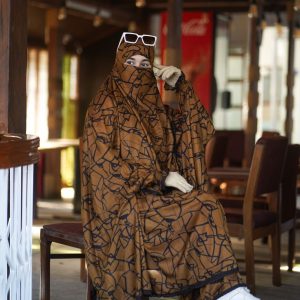 elegant palazzo long khimar set