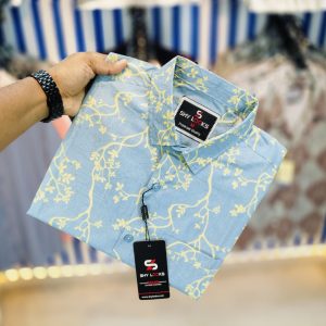 shy looks pure cotton full sleeve print shirt