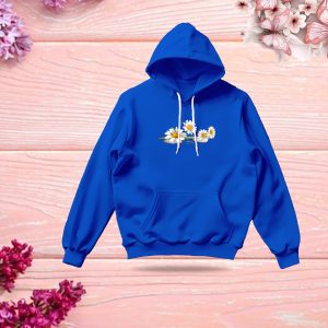 premium comfortable stylish (sunflower blue) ladies winter hoodie