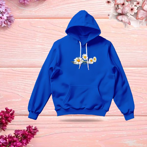 premium comfortable stylish (sunflower blue) ladies winter hoodie