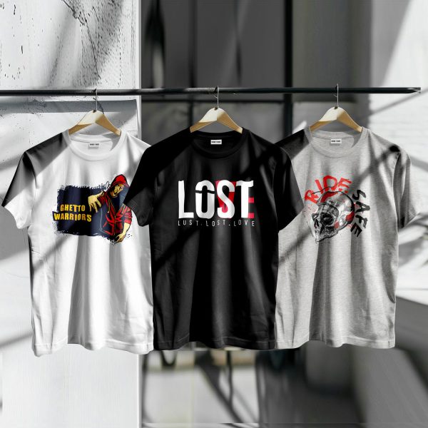 unique design cotton t shirt 3 piece combo pack
