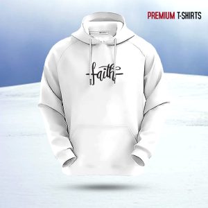 "faith" islamic hoodie (white)