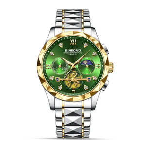binbond b1236 brand fashion tourbillon dial quartz watches men’s luxury stainless steel