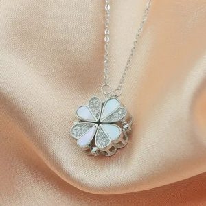 love heart magnetic pendant chain necklace