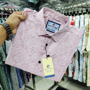 pure cotton full sleeve print shirt for men's