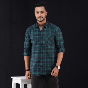 cotton full sleeve check shirt for men's