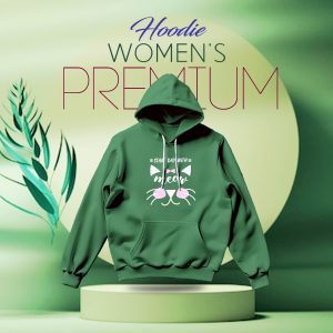 premium comfortable (meow green) ladies winter hoodie