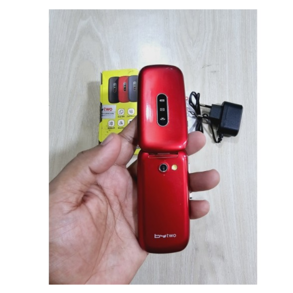 bytwo 301 folding phone dual sim red 