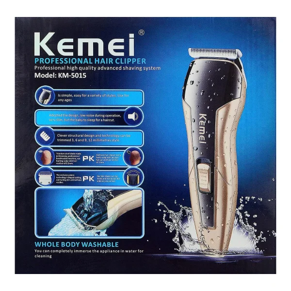 kemei km 5015 professional high quality washable hair clipper