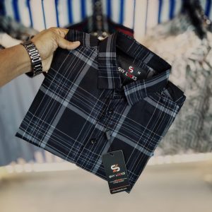 shy looks pure cotton full sleeve check shirt for men's