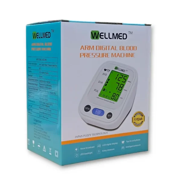 wellmed arm digital blood pressure machine