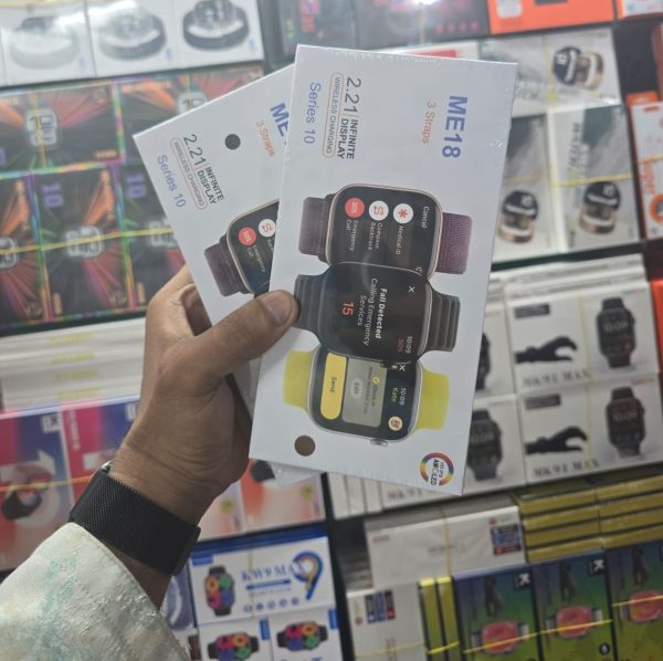 me 18 smart watch 3 strips 2.21 infinity display wiewless charging series 10