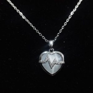 necklace sterling heartbeat