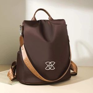women large capacity outdoor tote bag (coffee / brown)