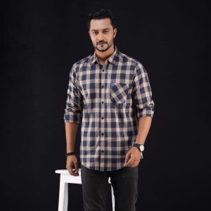 cotton full sleeve check shirt for men's