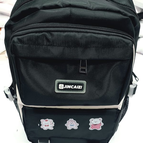 kids backpack children school bags waterproof primary schoolbag book bag (black)