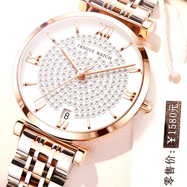 trsoye women's two tone chain watch