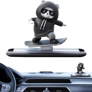 bear dashboard decorations | car interior decoration funny skateboard bear decoration, dashboard car decor, car dashboard ornament