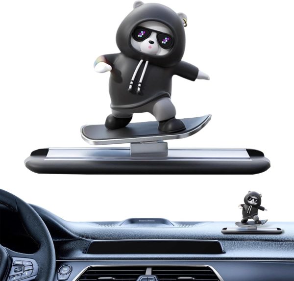 bear dashboard decorations | car interior decoration funny skateboard bear decoration, dashboard car decor, car dashboard ornament