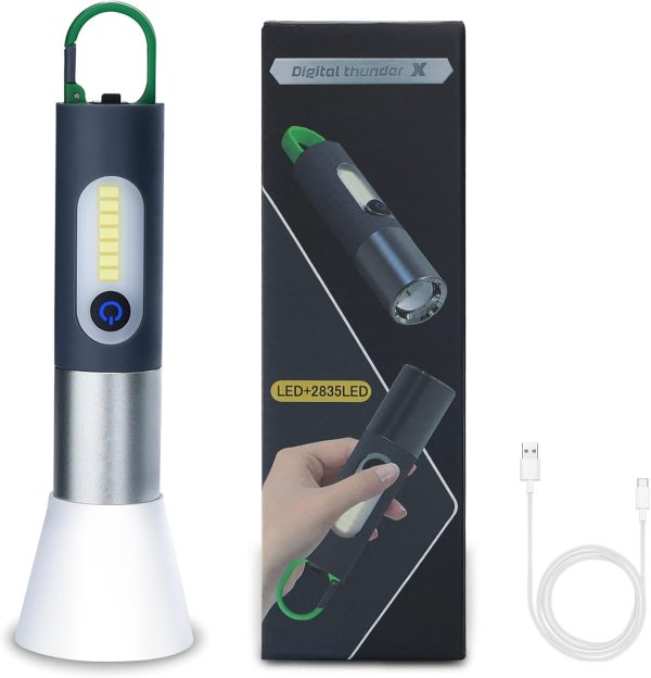 allyes led rechargeable flashlight (zoomable, 4 modes, tactical, ip65 waterproof, type‑c)