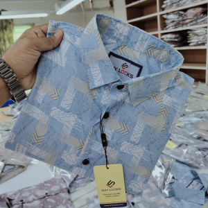 pure cotton full sleeve print shirt for men's