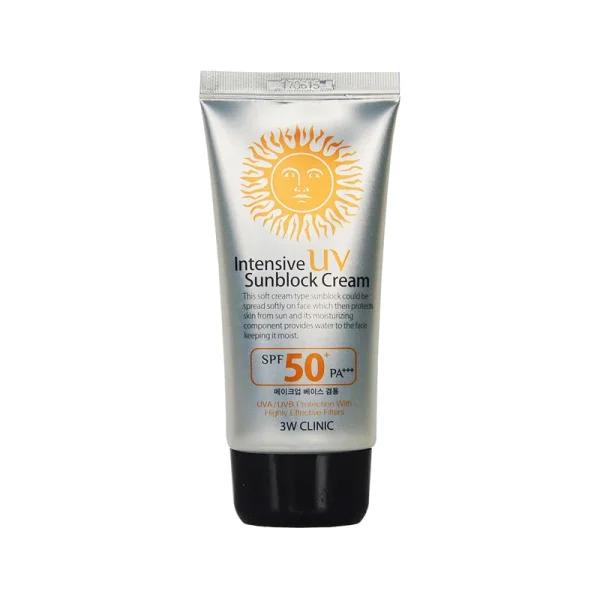 3w clinic intensive uv sunblock cream spf50 pa+++ – 70ml