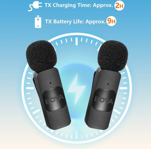 boya by v20 2.0 2.4ghz wireless microphone(1+2 for type c) for type c device's