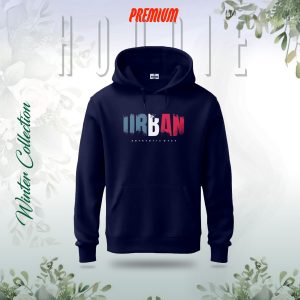 "urban" men's premium hoodie (nevi blue)