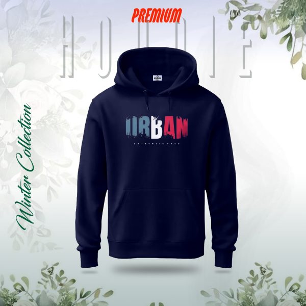 "urban" men's premium hoodie (nevi blue)
