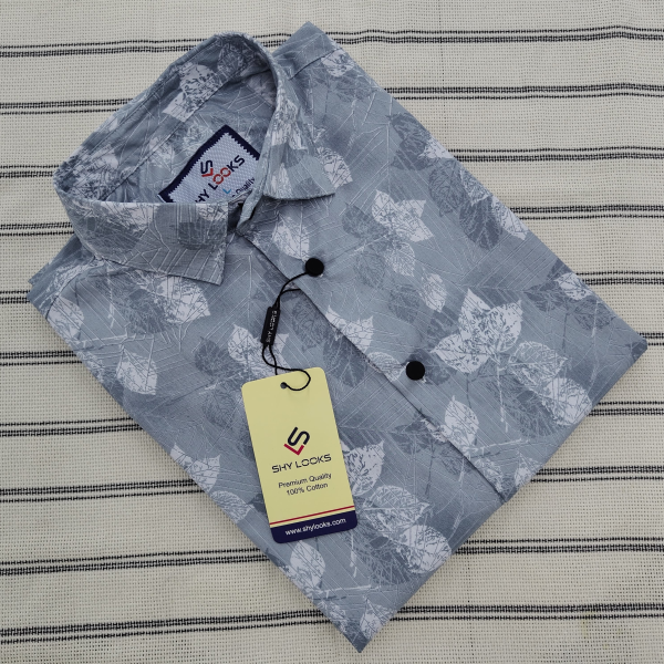 pure cotton full sleeve print shirt for men's