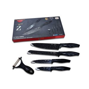 zepter 5 pcs non stick knife set for kitchen, super sharp high carbon stainless steel material