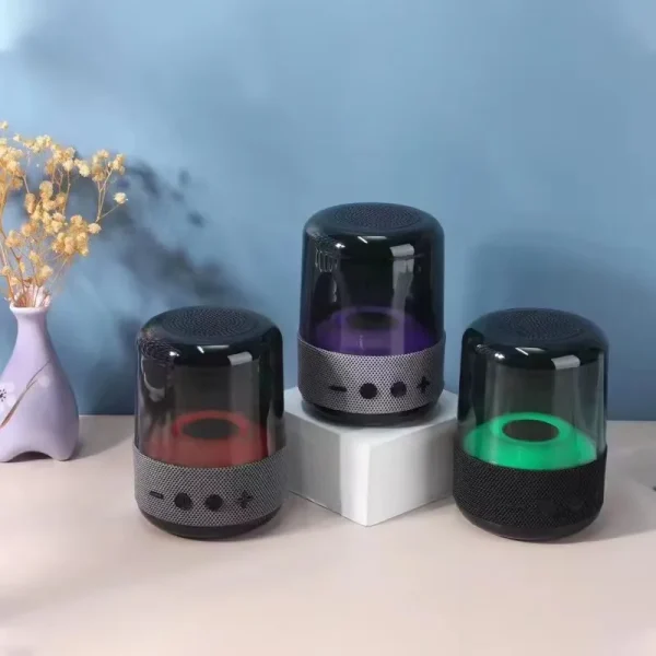 new z5 mini bluetooth 5.1 speakers outdoor waterproof noise reduction subwoofer led dazzling light wireless bluetooth