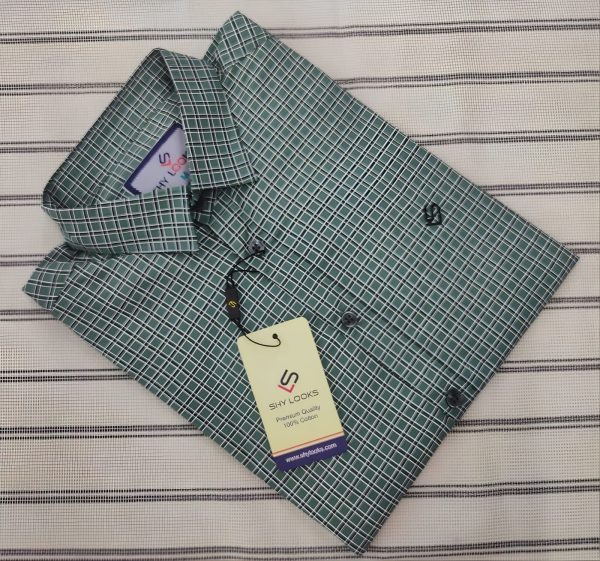 cotton full sleeve check shirt for men's