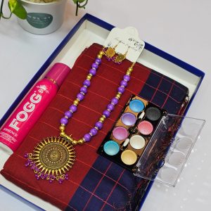 sharee + perfume + neckless set + make up box combo