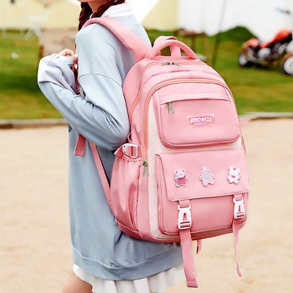 kids backpack children school bags waterproof primary schoolbag book bag (pink)