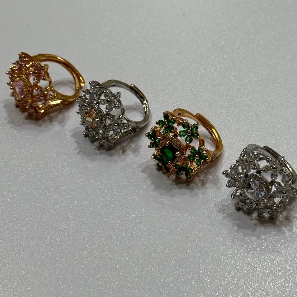 royal bloom designer stone ring – premium collection