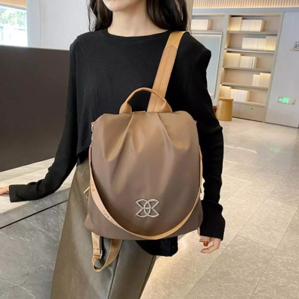 women large capacity outdoor tote bag (coffee / brown)