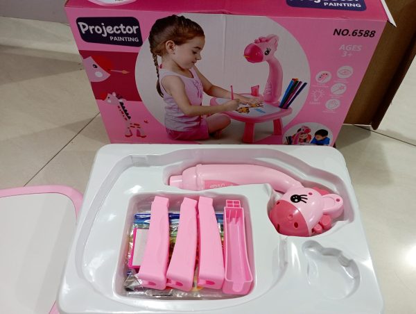 little hands drawing projector table for kids, trace and draw projector toy with light