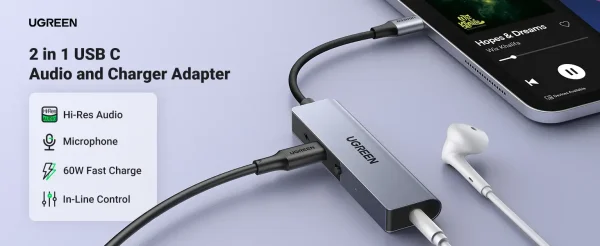 ugreen cm230 (90518) usb c to 3.5mm audio adapter