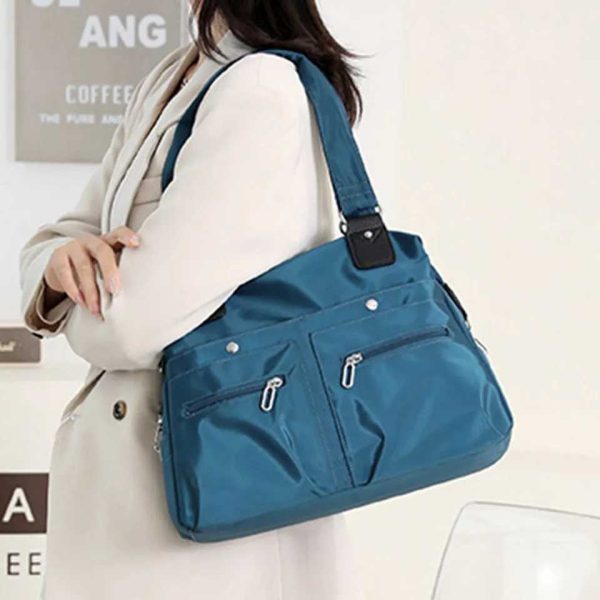 women's handbag solid (blue)