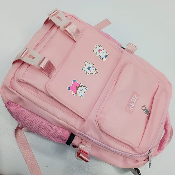 kids backpack children school bags waterproof primary schoolbag book bag (pink)