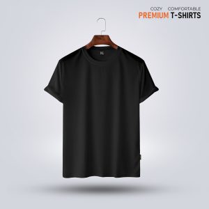 men's premium solid t shirt black