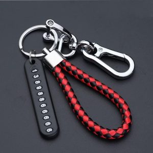 anti lost keychain with mobile number for bicycle car auto motor cycle key ring gift