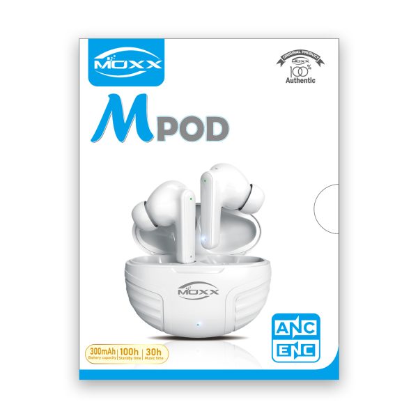 moxx mpod anc & enc tws wireless earbuds | environmental noise cancellation (enc) | active noise cancellation (anc)
