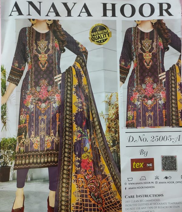 anaya hoor rigging digital printed cotton 3 piece